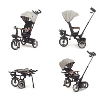 Luksusowy trójkołowy rowerek dziecięcy z oświetleniem Milly Mally Twinkle grey (ROZPAKOWANE)