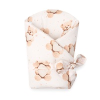Rożek bawełniany New Baby Love Teddy bear  80x80 cm beige