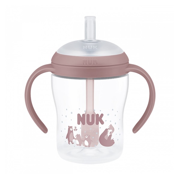 Dziecięca butelka do karmienia NUK Perfect Match do nauki picia ze słomką BEAR 150 ml