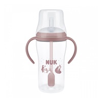 Dziecięca butelka do karmienia NUK Perfect Match do nauki picia ze słomką BEAR 260 ml