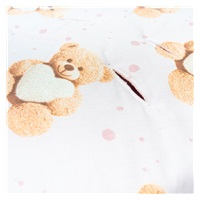 Ocieplany otulacz do fotelika samochodowego New Baby Love Teddy Bear pink