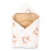 Ocieplany otulacz do fotelika samochodowego New Baby Love Teddy Bear beige