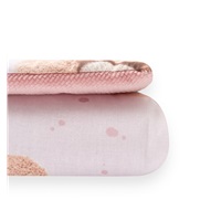 Dwustronny Zestaw z Velvet i bawełny do wózka New Baby Love Teddy Bear pink