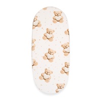 Bawełniane prześcieradło do wózka New Baby Love Teddy Bear beige 35x75 cm