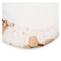 Bawełniane prześcieradło do wózka New Baby Love Teddy Bear beige 35x75 cm