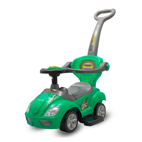 Dziecięcy jeździk z rączką 3w1 Baby Mix Mega Car zielony (Uszkodzone opakowanie)