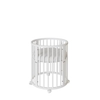 Dziecięce rosnące łóżeczko 3w1 owalne + materac New Baby biały