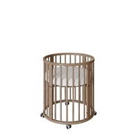 Dziecięce rosnące łóżeczko 3w1 owalne + materac New Baby orzech