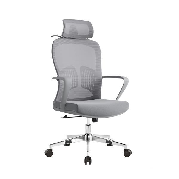 Ergonomiczne krzesło biurowe Baby Mix z zagłówkiem i podparciem lędźwiowym czarne