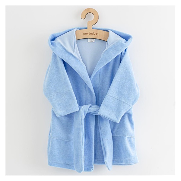 Dziecięcy frotte szlafrok New Baby blue
