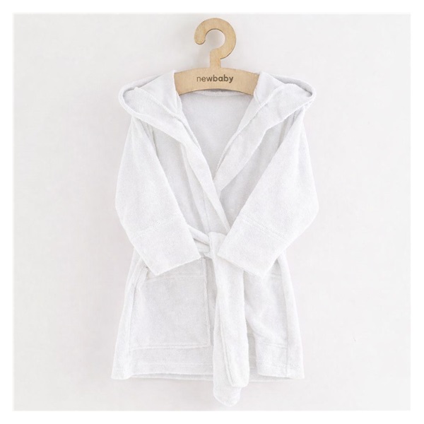 Dziecięcy frotte szlafrok New Baby white