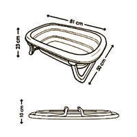 Składana plastikowa wanienka dla dzieci Tega Baby grey