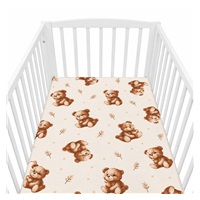 Bawełniane prześcieradło do łóżeczka New Baby Sweet baby bears 120x60 cm