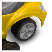 Dziecięcy jeździk z rączką 3w1 Baby Mix Mega Car żółty (Uszkodzone opakowanie)