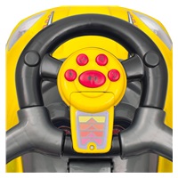 Dziecięcy jeździk z rączką 3w1 Baby Mix Mega Car żółty (Uszkodzone opakowanie)