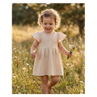 Niemowlęca muślinowa sukienka New Baby beige
