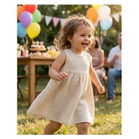 Niemowlęca muślinowa sukienka New Baby Ella linen