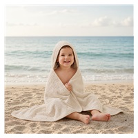 Muślinowe Orycie kąpielowe z kapturkiem New Baby 90x90cm linen