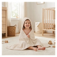 Muślinowe Orycie kąpielowe z kapturkiem New Baby 90x90cm linen
