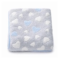 Dziecięcy kocyk New Baby 80x90 heart blue