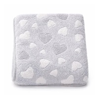 Dziecięcy kocyk New Baby 80x90 heart grey