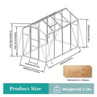 Szklarnia ogrodowa 183 × 244 cm poliwęglan, stelaż aluminiowy