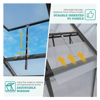 Szklarnia ogrodowa 183 × 244 cm poliwęglan, stelaż aluminiowy