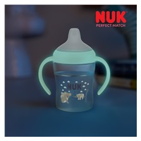 Dziecięca butelka do karmienia NUK Perfect Match150 ml, z silikonowym ustnikiem i kontrolą temperatury, świecący
