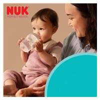 Dziecięca butelka do karmienia NUK Perfect Match150 ml, z silikonowym ustnikiem i kontrolą temperatury, świecący