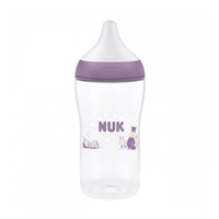Dziecięca butelka do karmienia NUK Perfect Match Temperature Control Hippo 260 ml