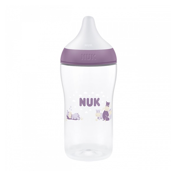 Dziecięca butelka do karmienia NUK Perfect Match Temperature Control Hippo 260 ml