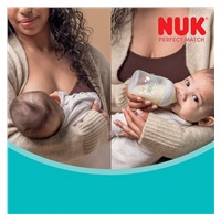 Dziecięca butelka do karmienia NUK Perfect Match Temperature Control Hippo 260 ml