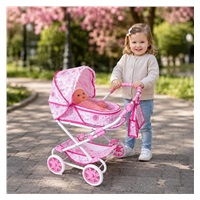 Wózek dla lalek 2w1 New Baby Monika Flowers
