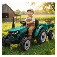 Dziecięcy traktor elektryczny HUGE Baby Mix zielony (Uszkodzone opakowanie)