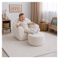 Dziecięca pufa-taburet New Baby Teddy cream