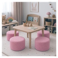 Dziecięca pufa-taburet New Baby Teddy pink
