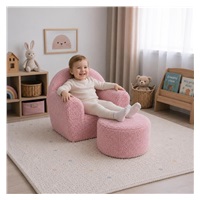 Dziecięca pufa-taburet New Baby Teddy pink