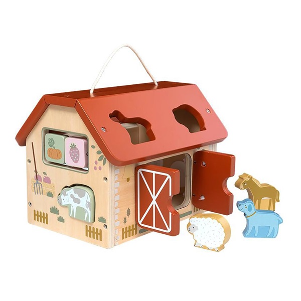 Drewniany domek farmerski Montessori Baby Mix