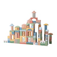 Drewniane klocki Safari 120 szt. Montessori Baby Mix