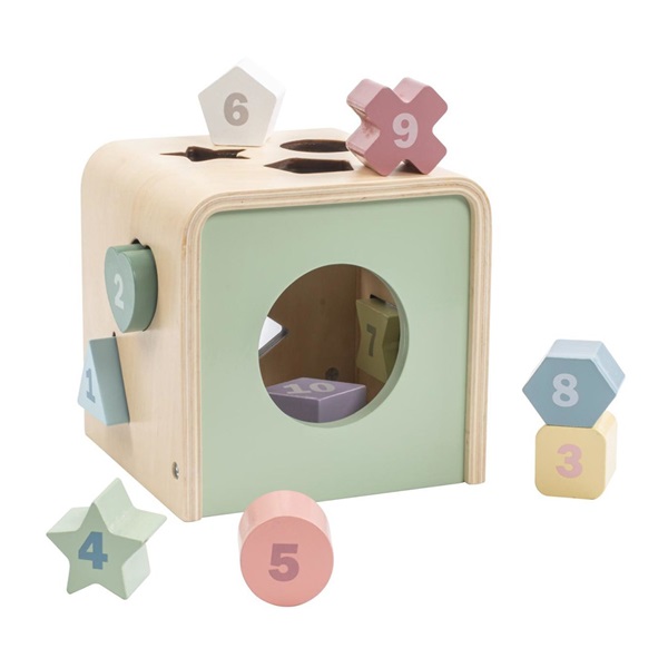 Kostka edukacyjna z kształtami Montessori Baby Mix