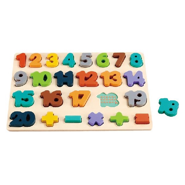 Drewniane puzzle z cyframi Baby Mix