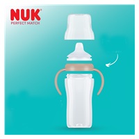 Dziecięca butelka do karmienia NUK Perfect Match do nauki picia Hippo 260 ml