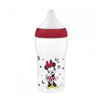 Dziecięca butelka do karmienia NUK Perfect Match Temperature Control Disney Disney Minnie 260 ml red
