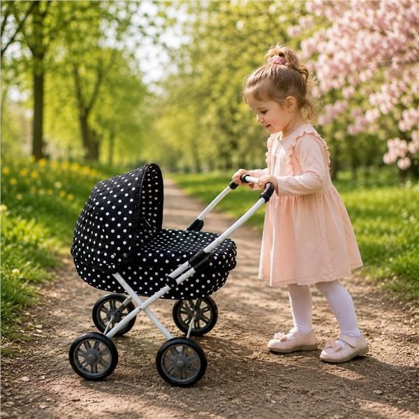 Wózek dziecięcy dla lalek New Baby Ania black