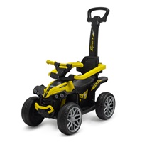 Dziecięcy jeździk z rączką Baby Mix Mega Prime EVA żółte (Uszkodzone opakowanie)