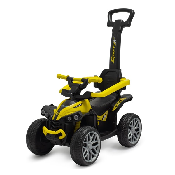 Dziecięcy jeździk z rączką Baby Mix Mega Prime EVA żółte (Uszkodzone opakowanie)
