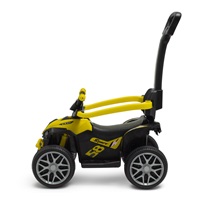 Dziecięcy jeździk z rączką Baby Mix Mega Prime EVA żółte (Uszkodzone opakowanie)