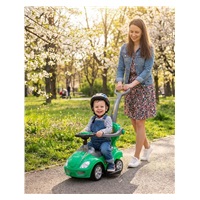 Dziecięcy jeździk z rączką 3w1 Baby Mix Mega Car zielony (Uszkodzone opakowanie)