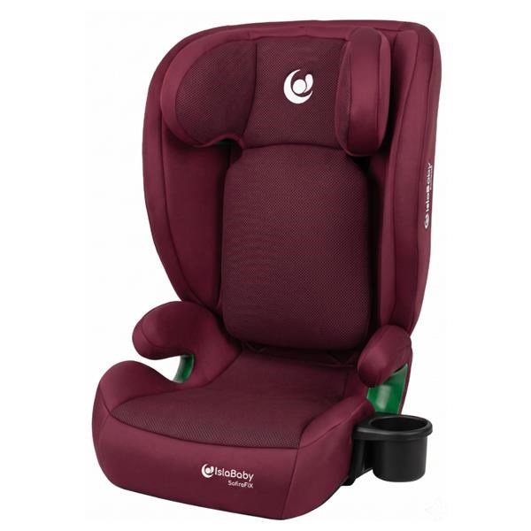 IslaBaby SafiroFix i-Size - fotelik samochodowy 100-150 cm 15-36 kg z ISOFIX | Mesh Burgundy