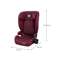 IslaBaby SafiroFix i-Size - fotelik samochodowy 100-150 cm 15-36 kg z ISOFIX | Mesh Burgundy